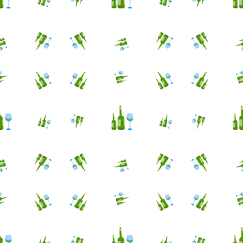 Drink patterns in bottles and glasses png