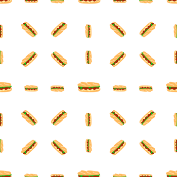 Burger pattern on transparent background png