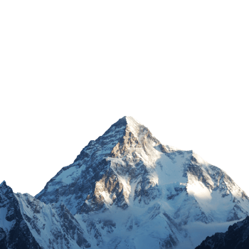 Snowy mountain peak isolated on transparent background, a majestic natural wonder png