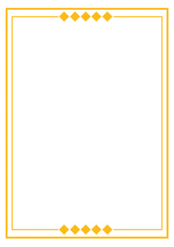 Symmetrical Yellow Diamond Geometric Pattern Border vector