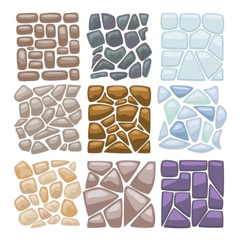Colorful stone patterns collection vector