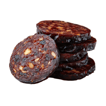 Slices of Dry Cured Sausage Displayed on a for Culinary and Food Photography png