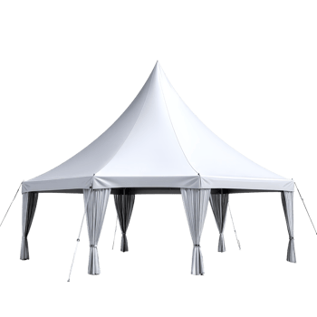 Elegant White Canopy Tent for Outdoor Events, Parties, Weddings, and Gatherings with Stylish Design and High Quality Fabric png