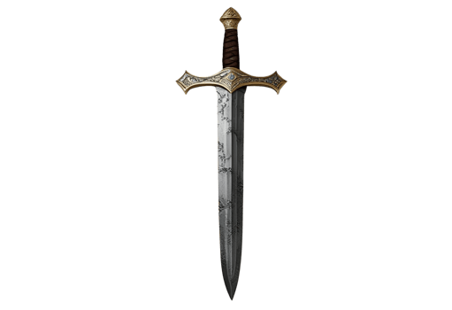 Dagger isolated for weapon display, collection, history, and decorative design. png