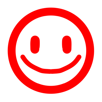 Red happy smile face doodle , smile face png