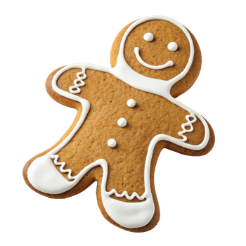 Gingerbread cookie decorated with icing brings joy during festive season of Christmas, perfect for holiday celebrations and gatherings png