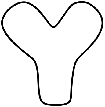 Paper Cut Alphabet. Capital letters. Bold White Graphic Alphabet, Y. png