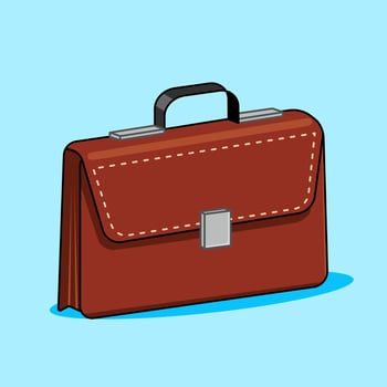 brown business briefcase illustration vector