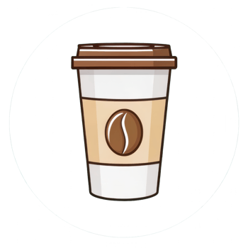 Illustration of a disposable coffee cup isolated on transparent background png