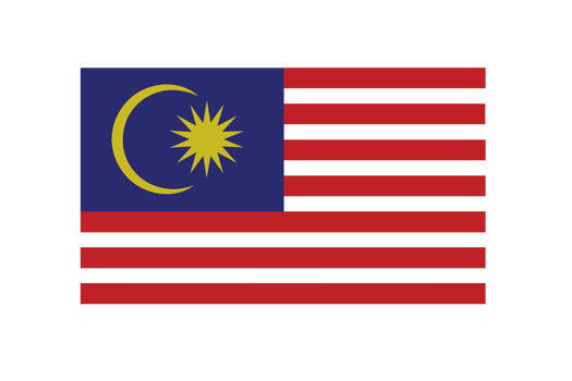 Malaysia Flag Illustration with Bold Typography png