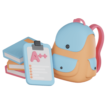 Backpack, books, and report card png