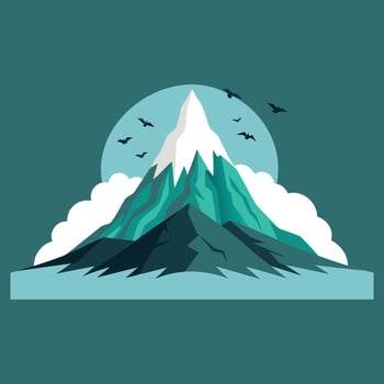 Minimalist Mountain and Hill Design vector