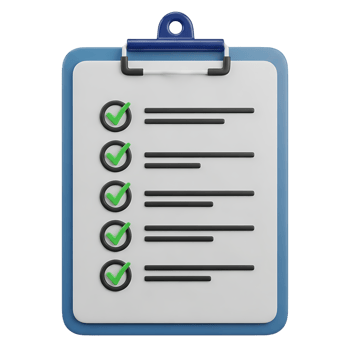 Achieve project success using a checklist with green checkmarks, perfect for business presentations, training materials, and process documentation png