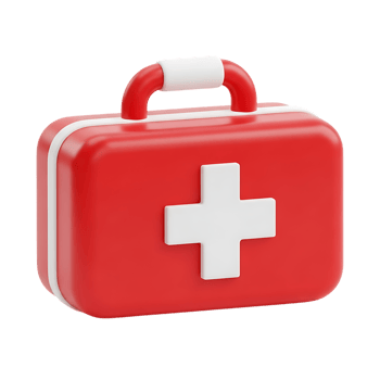 Emergency first aid kit ready for immediate response offering safety and peace of mind during unexpected events and medical needs png