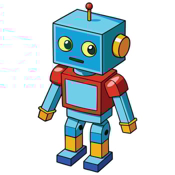Digital and Technology Toy Robot Illustration vector