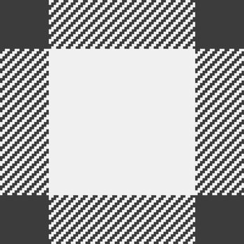 Stylish black and white gingham pattern with a central blank space, ideal for adding text or images. Perfect for backgrounds, invitations, or textile designs. vector