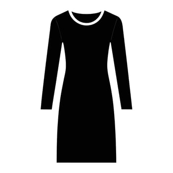 Long Sleeve Sweater Dress Silhouette vector