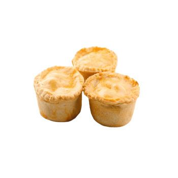Three savory meat pies, isolated on transparent background, perfect for lunch png
