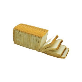 Sliced white bread loaf isolated on transparent background for making sandwiches png
