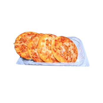 mini pizzas with tomato and cheese isolated on transparent background png