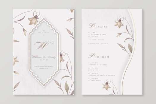 Simple Wedding Invitation Card psd