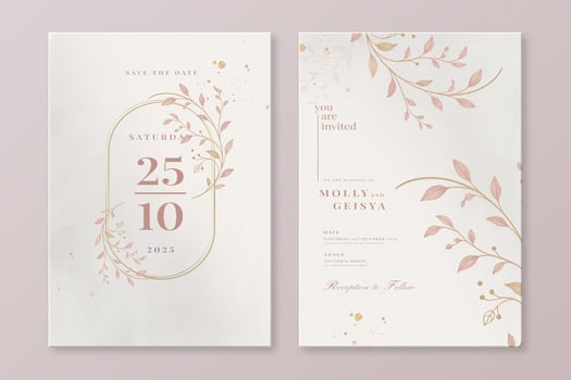 Simple Wedding Invitation Template psd