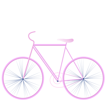Pink walking bicycle. png