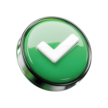 3D Green Confirmation Button Design png