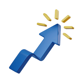 3D Blue Cursor Icon with Click Animation png