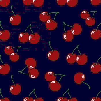 Red cherry pattern design vector