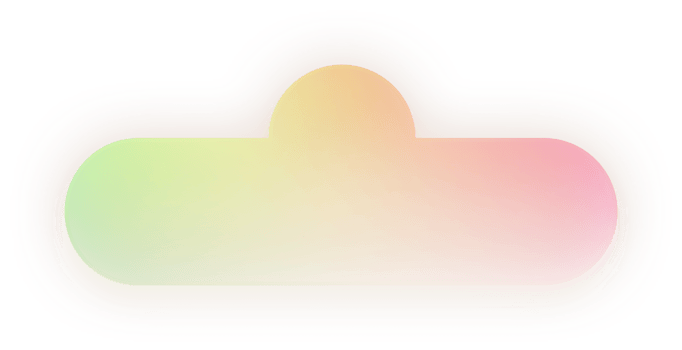 Gradient Neon Rounded Rectangle With Top Dome Circle Icon Multicolor Shape With Soft Glow For Web And App Interface, UI UX Design Element, Colorful Call To Action Graphic png