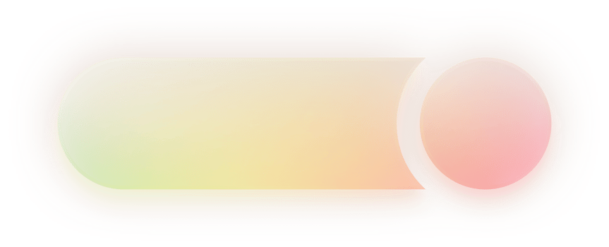 Gradient Neon Rectangle With Two Circles Button Icon Multicolor Shape With Soft Glow For Web And App Interface, UI UX Design Element, Colorful Call To Action Graphic For Digital Projects png