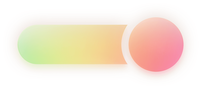 Gradient Neon Rounded Rectangle With Left Circle End Icon Multicolor Shape With Soft Glow For Web And App Interface, UI UX Design Element, Call To Action png