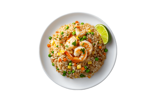 Delicious Shrimp Fried Rice Asian Cuisine Meal Food Plate png