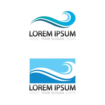 Modern logos with wave design vector