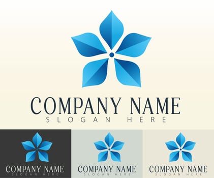 This flower-inspired logo template offers a fresh and modern take, ideal for a wide range of industries. vector