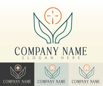 A minimal yet modern religious logo concept. vector