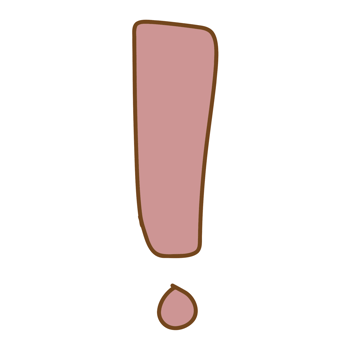a pink exclamation mark on a transparent background png
