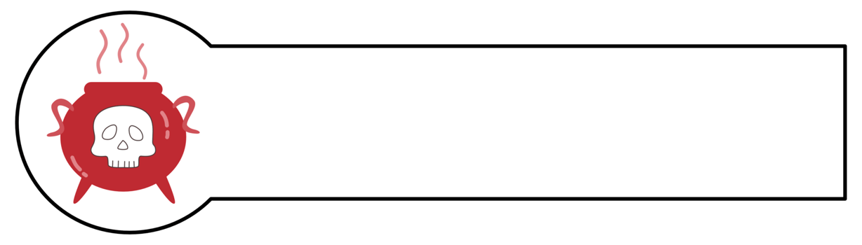 Halloween label banner with poison pot png