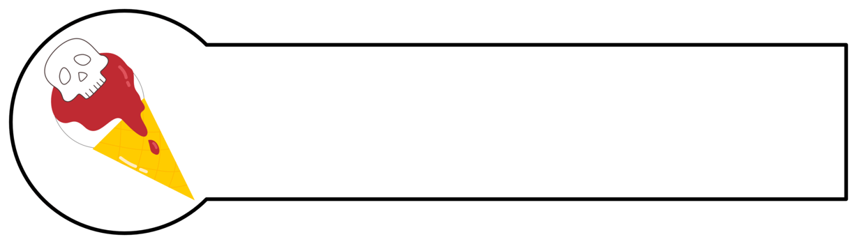 Halloween label banner with ice cream png