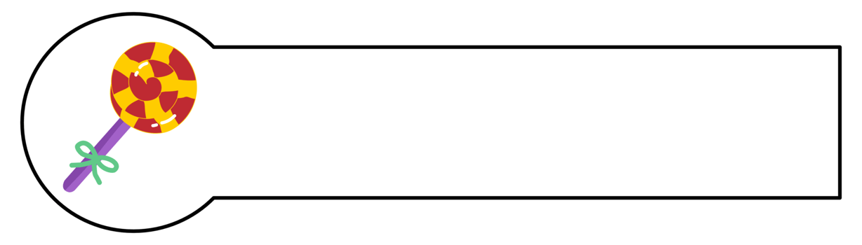Halloween label banner with candy png