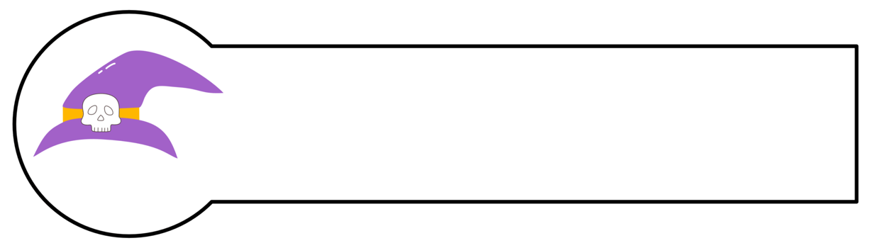 Halloween label banner with hat png