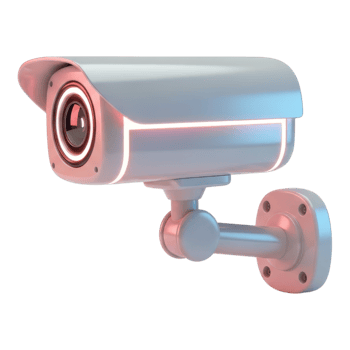 Modern security camera isolated on transparent background png