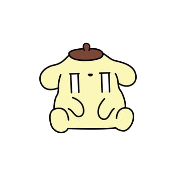 Cute Crying Pompompurin vector
