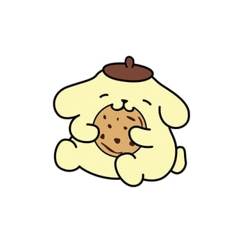Pompompurin eating Cookies vector