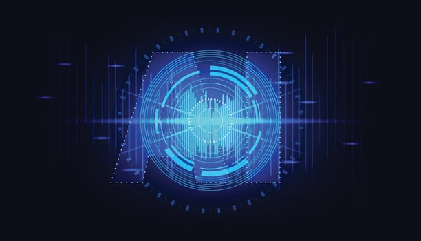 Blue digital graphic representation vector