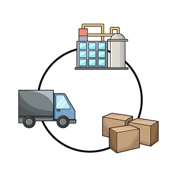 Supply Chain illustration vector