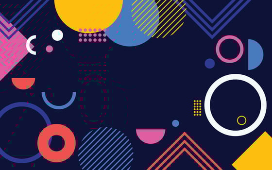Abstract geometric shapes in bright colors vector