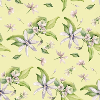 Floral pattern with leaves and flowers vector