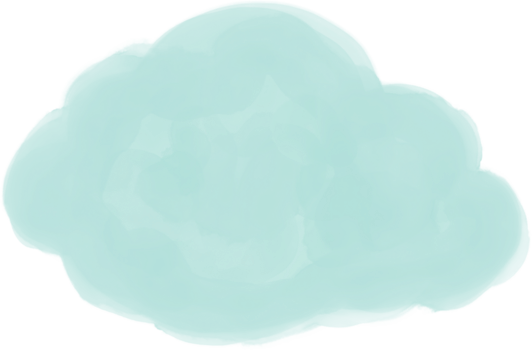 Cloud watercolor element symbol png